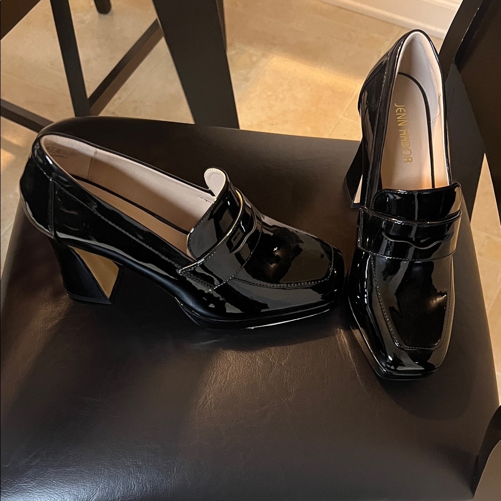 Jenn Ardor Black Patent Leather Heels